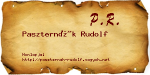 Paszternák Rudolf névjegykártya