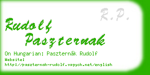 rudolf paszternak business card